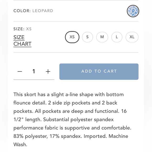 Renwick Sport Leopard Flounce Skort - Picture 13 of 14